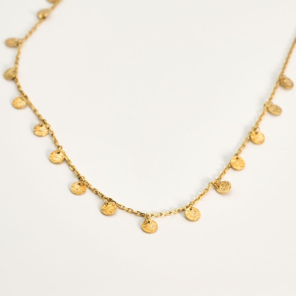 Mini Pul Altın Kaplama Gümüş Kolye