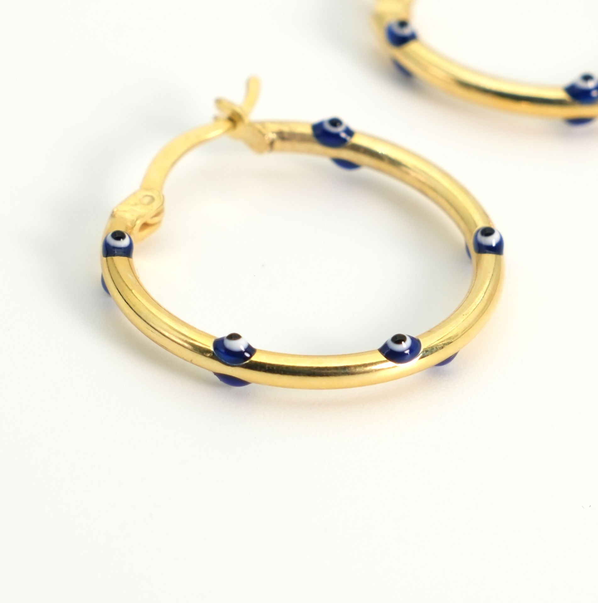 Nazar Boncuğu Halka Küpe