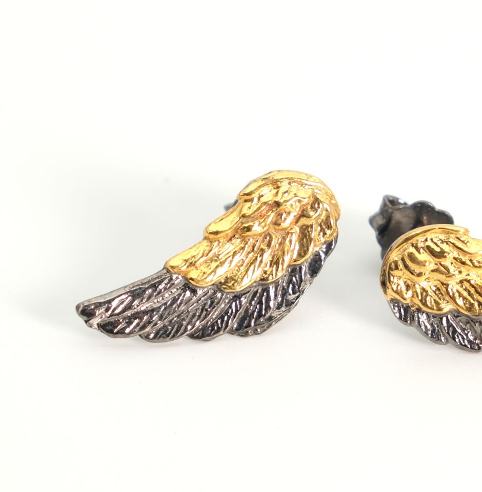 Çift Renkli Kanat Küpe