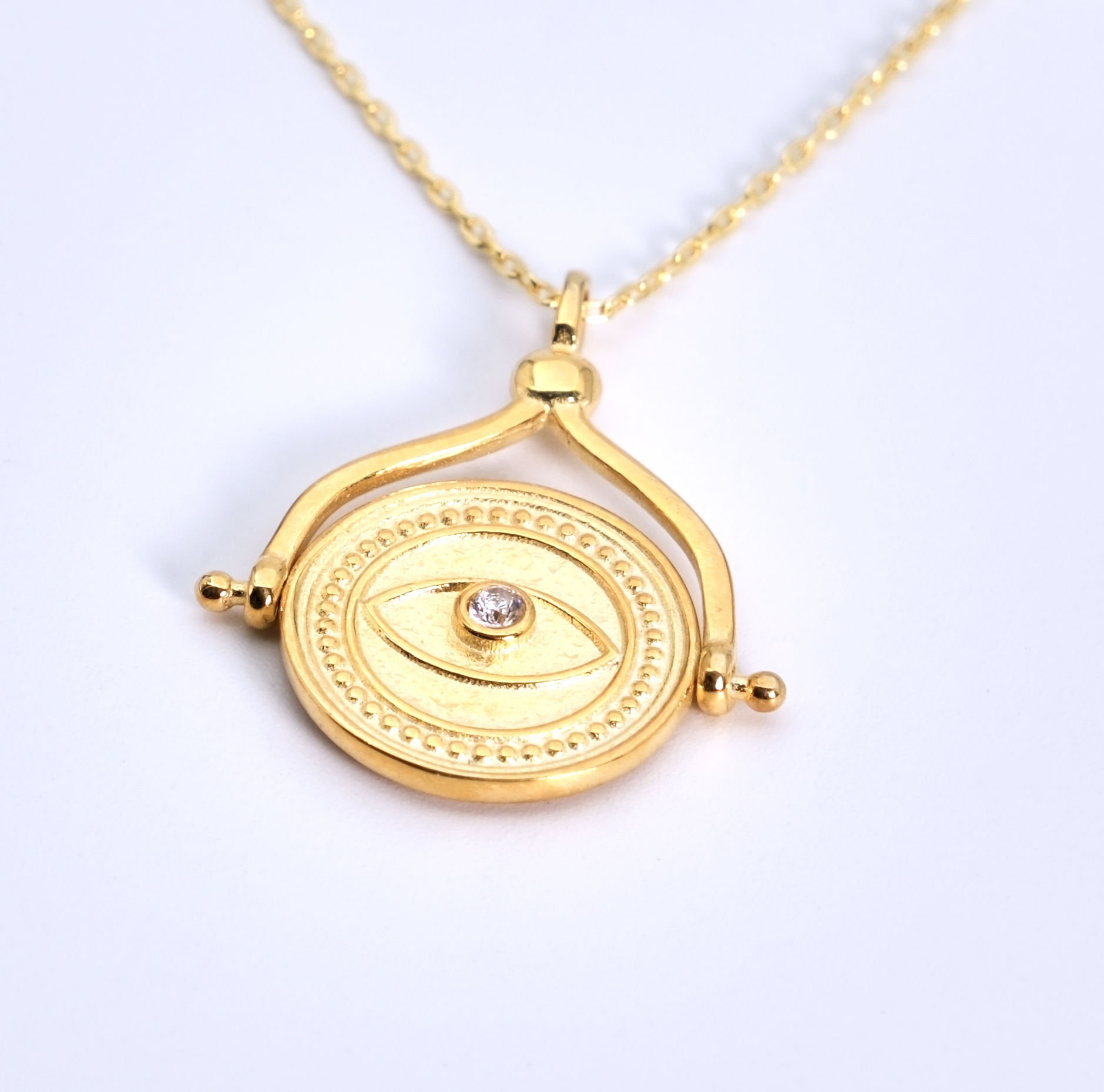 Çift taraflı Madalyon Kolye