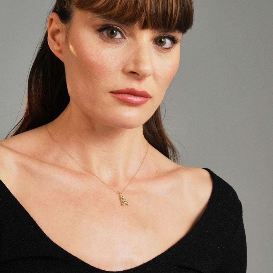 Desen Harf Kolye 14 Ayar