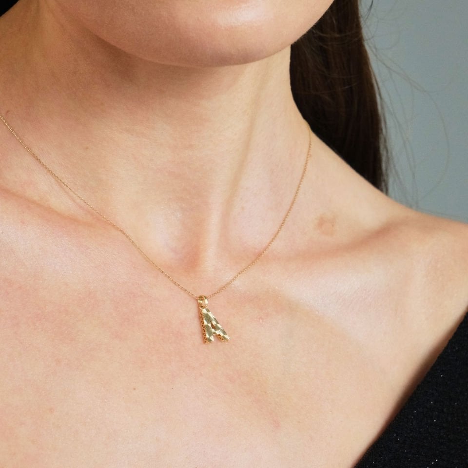 Desen Harf Kolye 14 Ayar