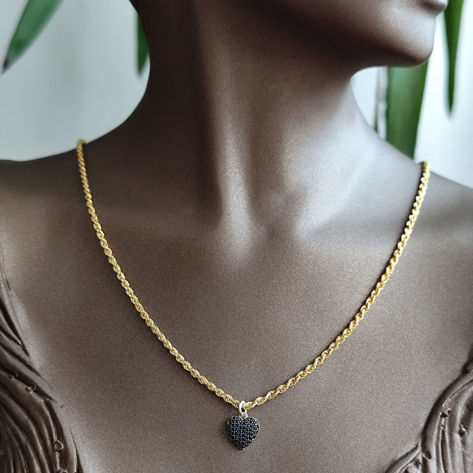 Burgu Kalp Gümüş Kolye