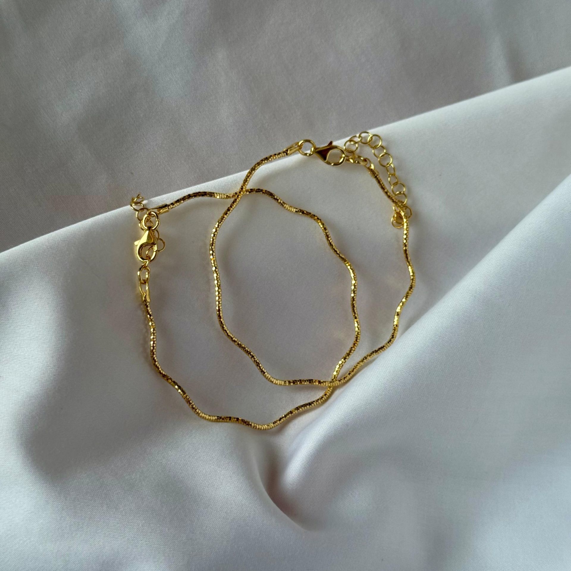 Zig Zag Altın Kaplama Gümüş Bileklik