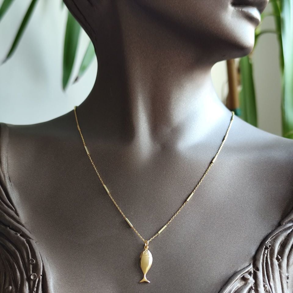 Çubuk Balık Gümüş Kolye