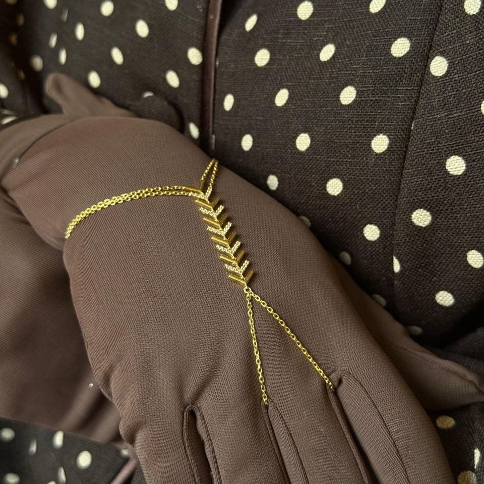 Balık Kılçığı Sarı Gümüş Şahmeran