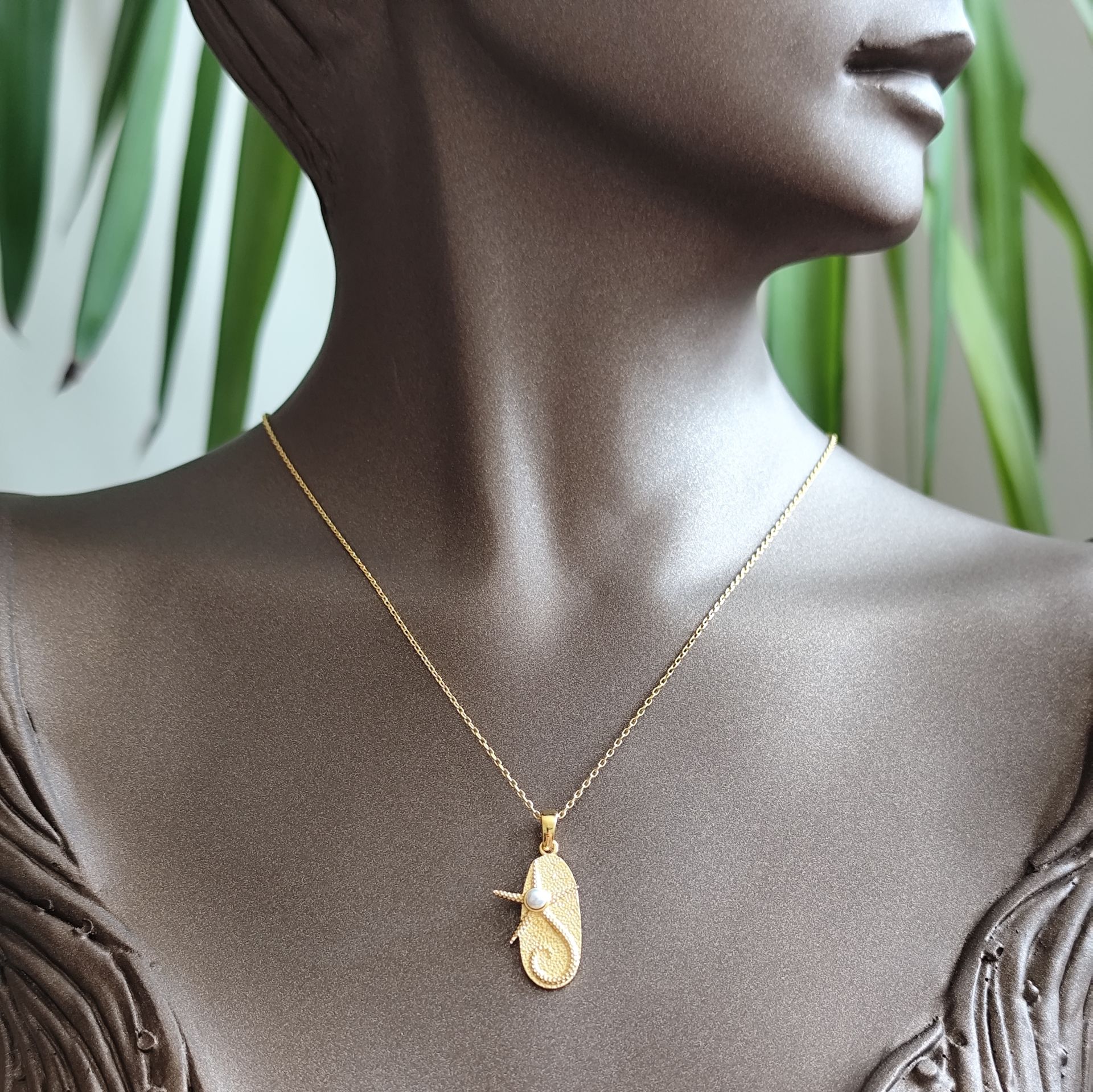 Deniz Yıldızı İnci Gümüş Kolye