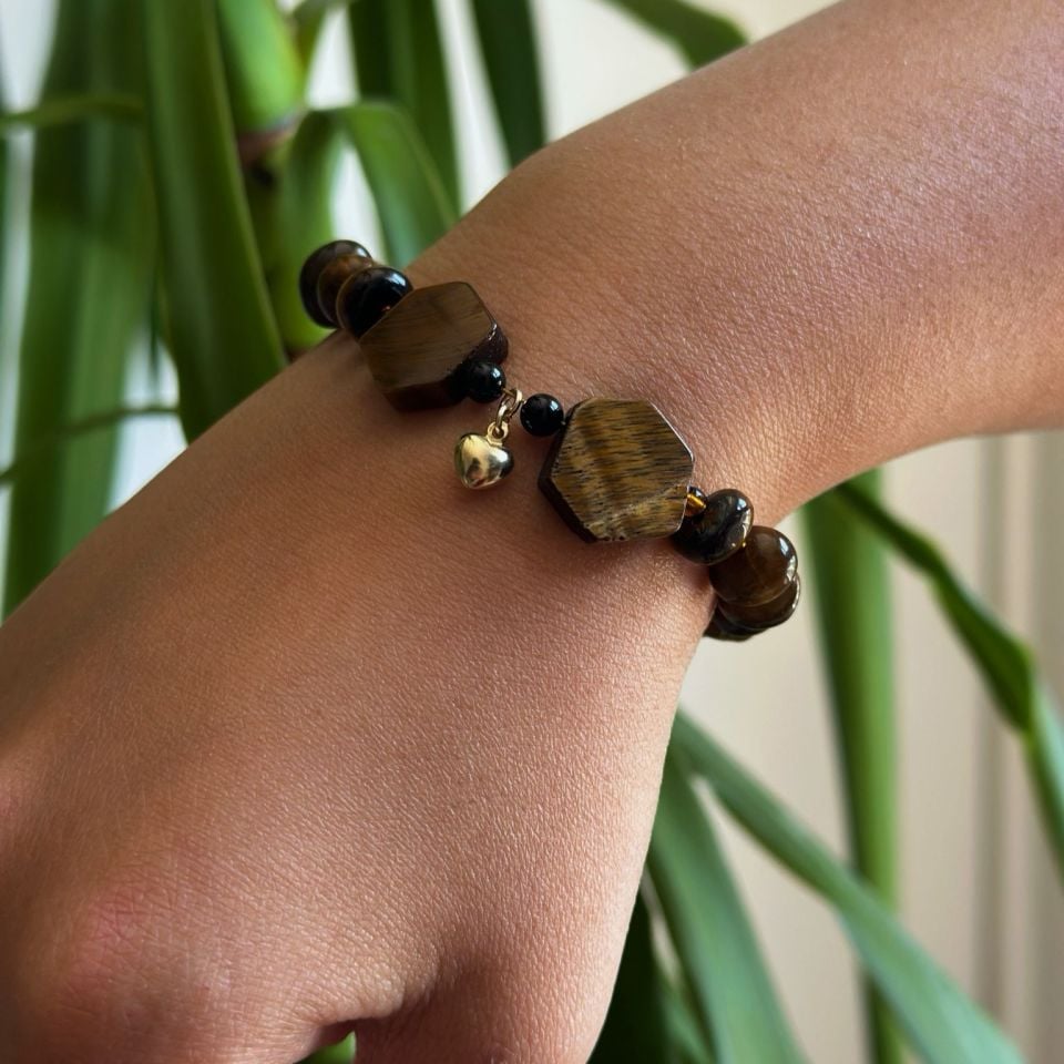 Kalp 14 Ayar Altın Bileklik