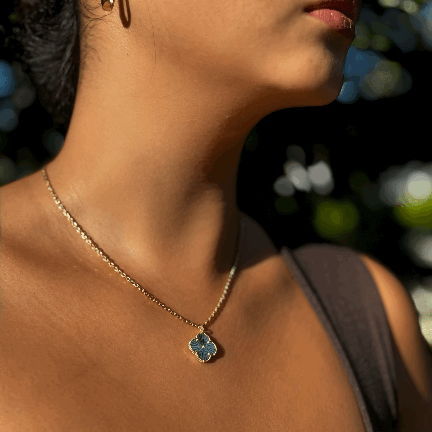 Yonca Altın Kaplama Kolye