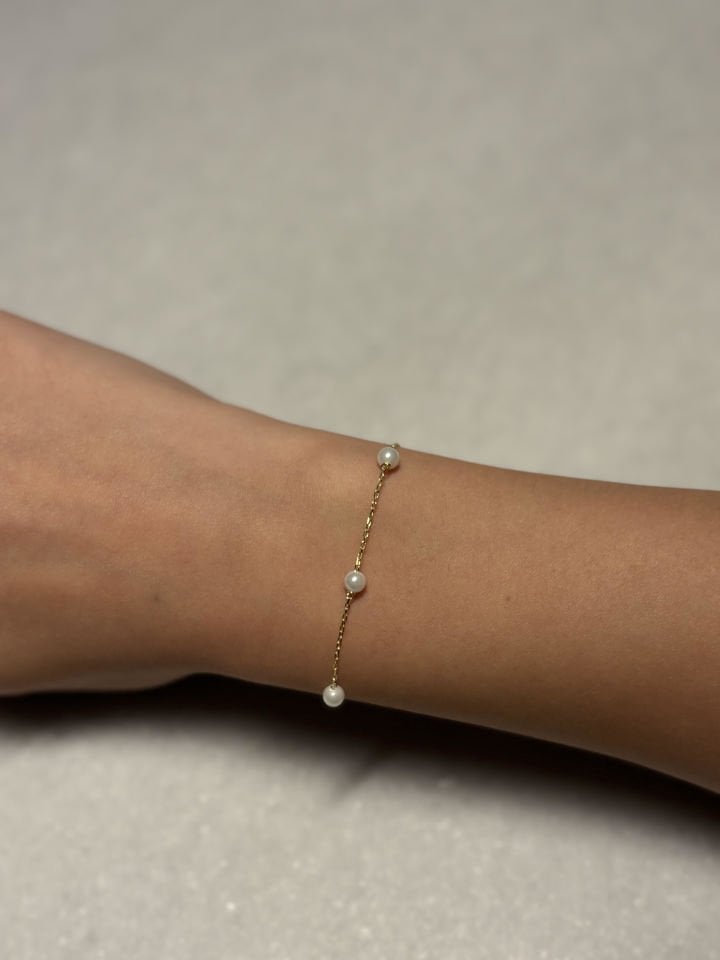 Yuvarlak İnci Bileklik