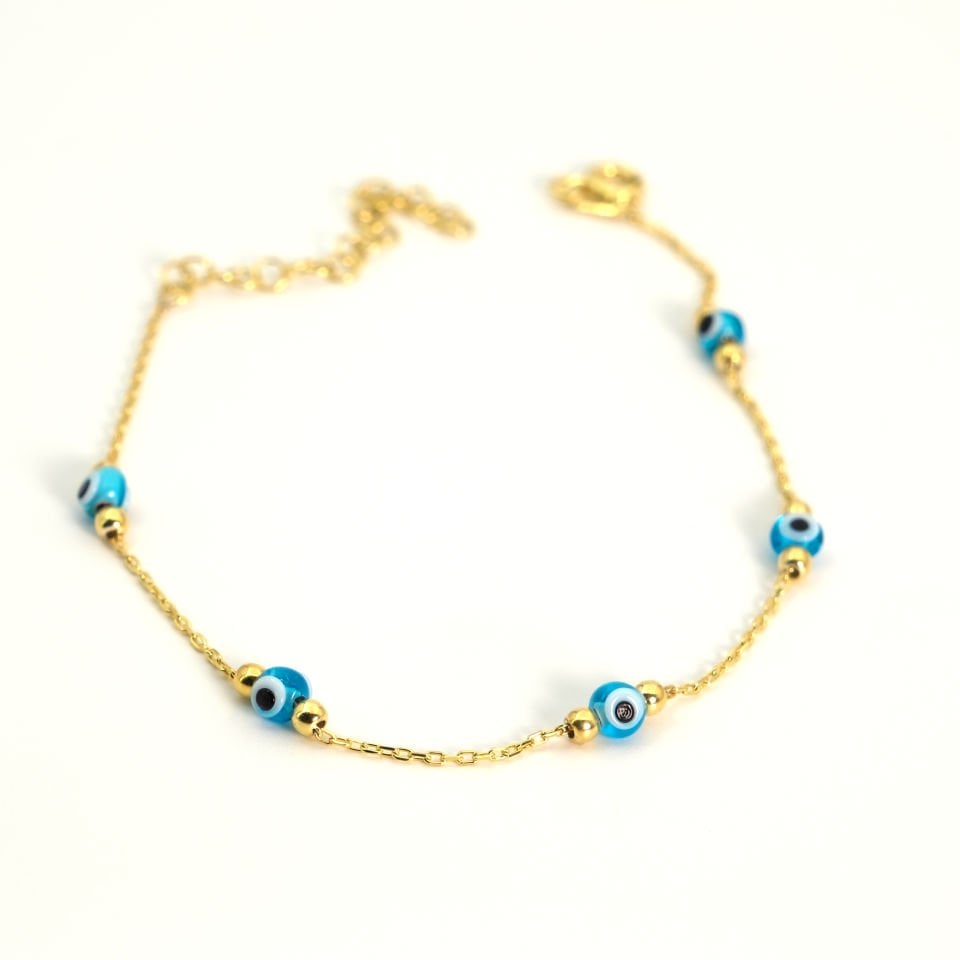 925 Ayar Gümüş Nazar Boncuklu Bileklik