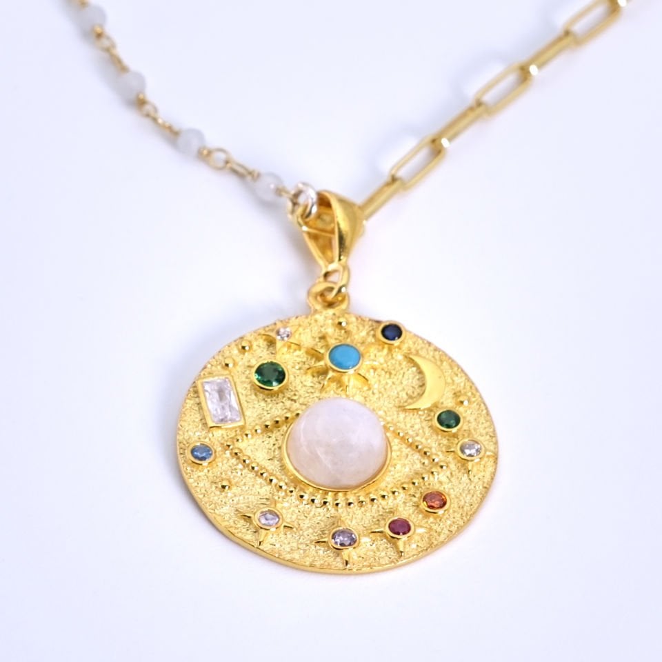 Moonstone Galaxy Necklace