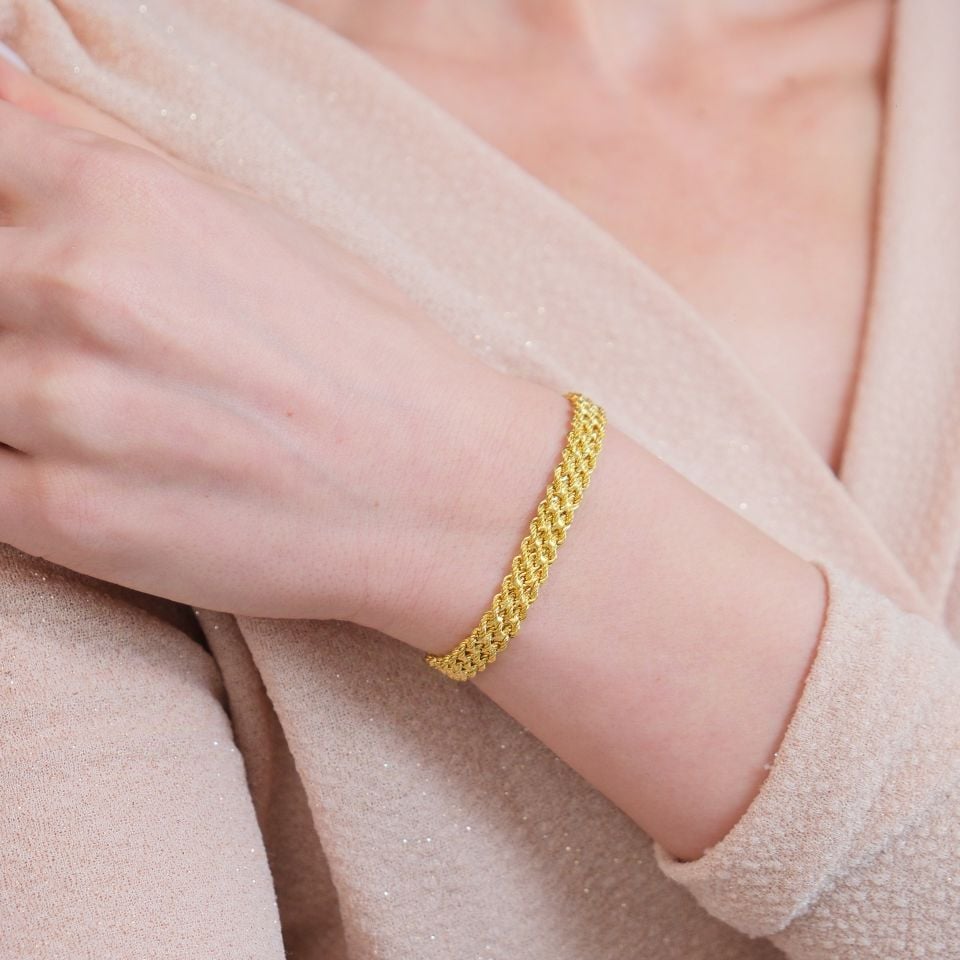 Burma Örgü Bileklik 14 Ayar