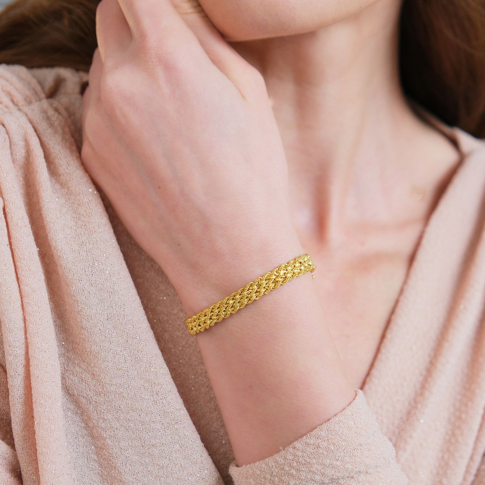 Burma Örgü Bileklik 14 Ayar