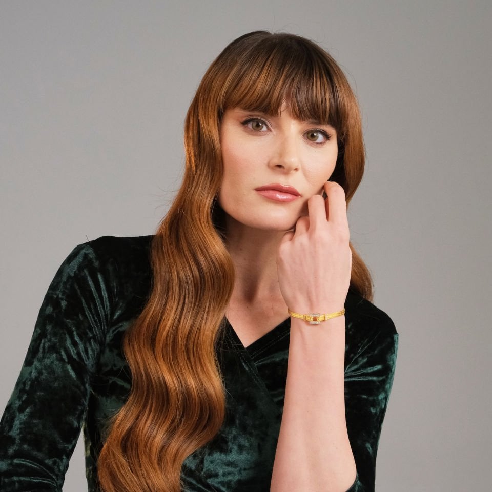 Square Hasır Bileklik 14 Ayar