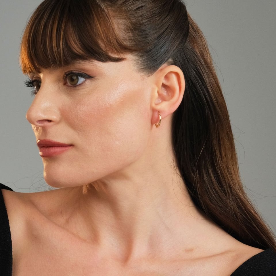 Mini Halka Küpe 14 Ayar