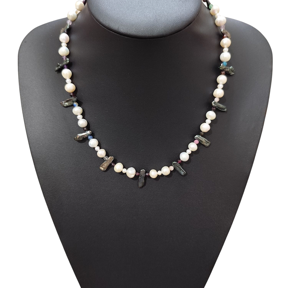 Mix Garnet Gümüş Kolye