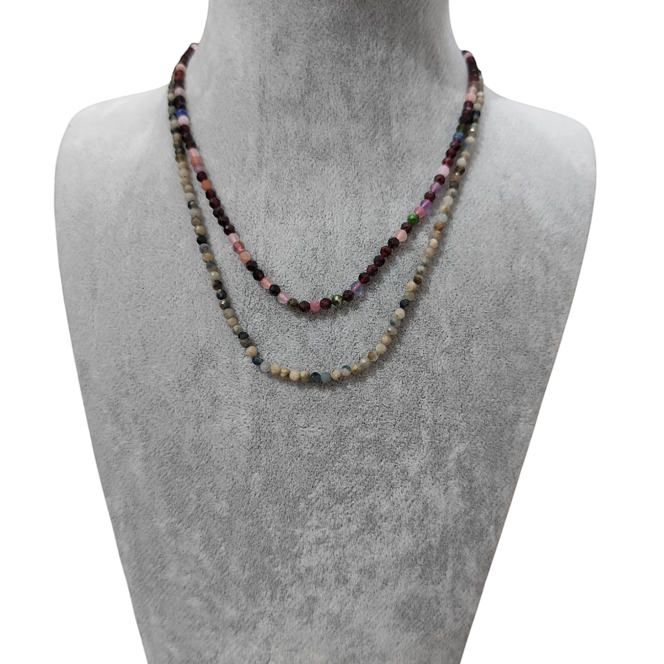 Mix Garnet Gümüş Kolye