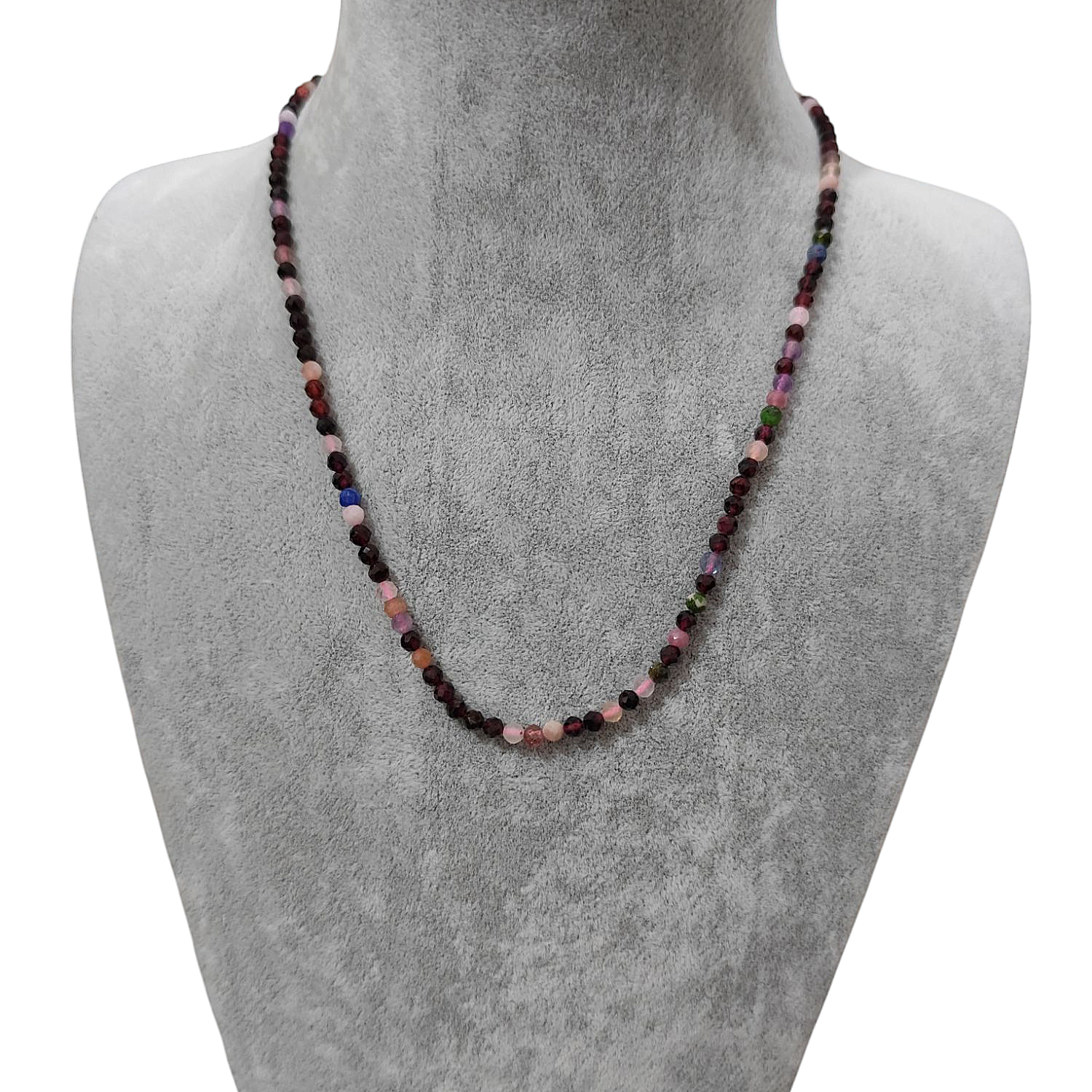 Mix Garnet Gümüş Kolye