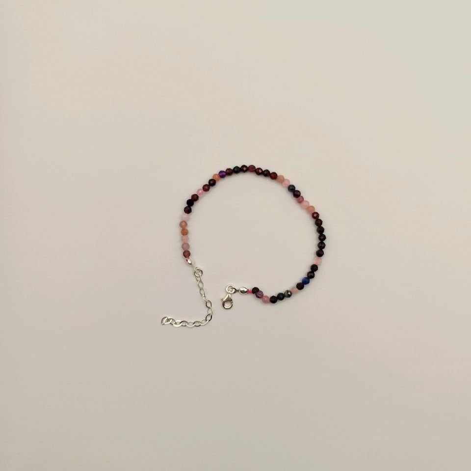 Mix Garnet Gümüş Bileklik