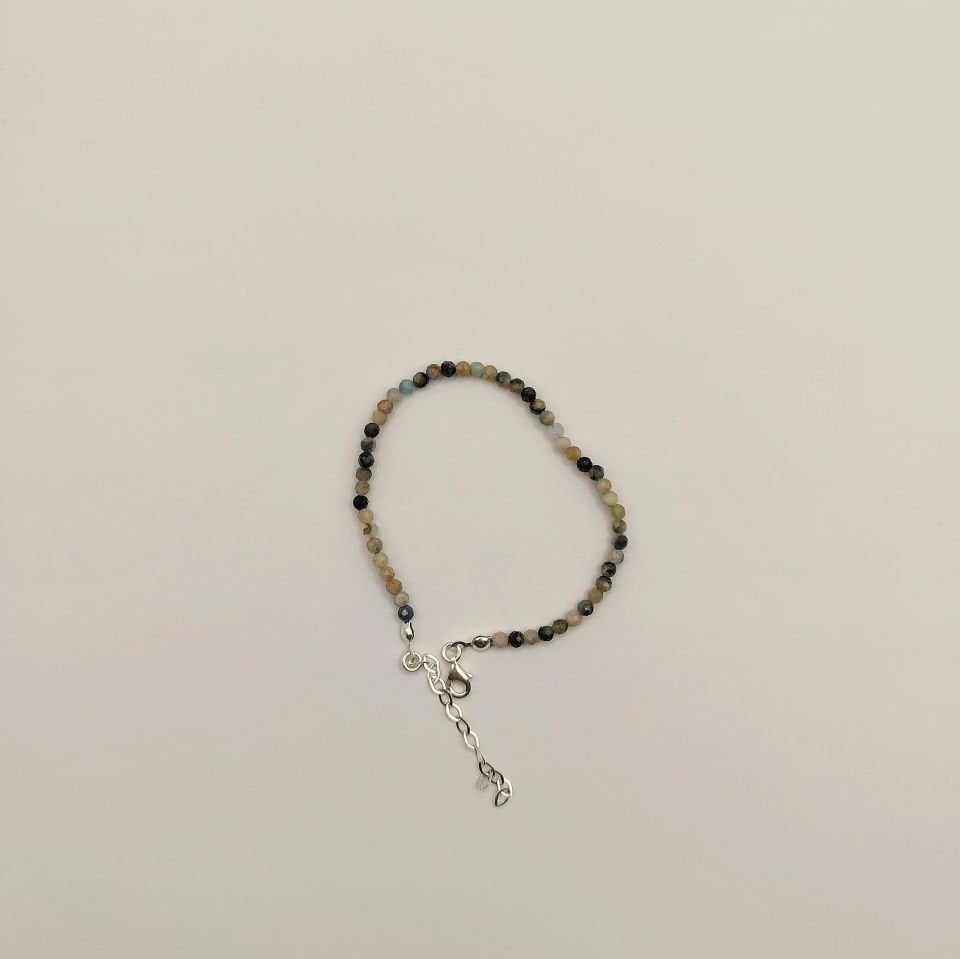 Ametist Doğal Taş Gümüş Bileklik