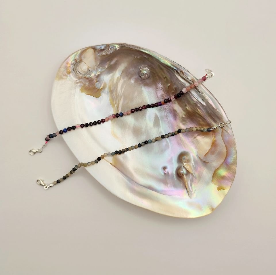 Ametist Doğal Taş Gümüş Bileklik