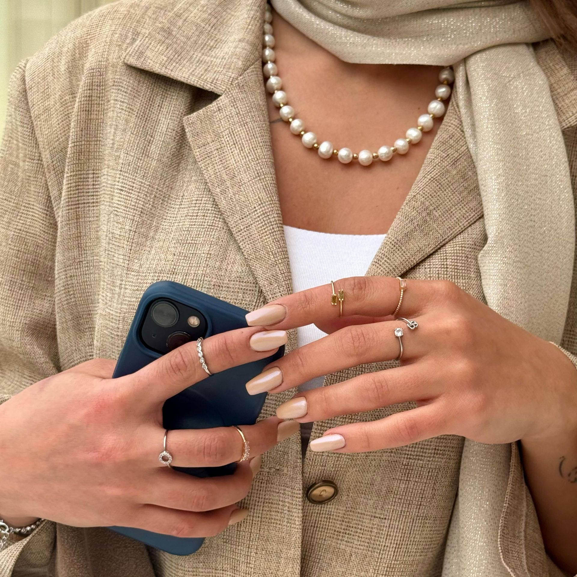 Doğal İnci 14 Ayar Altın Kolye