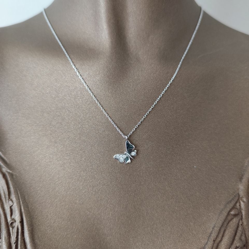 Silver Kelebek Kolye