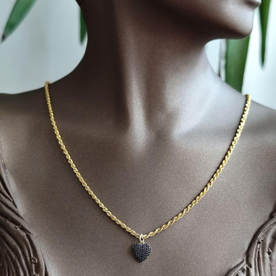 Burgu Altın Kaplama Kalp Kolye