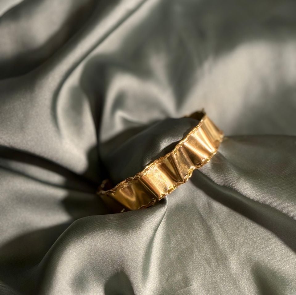 Sarı Altın Kaplama Gümüş Bileklik