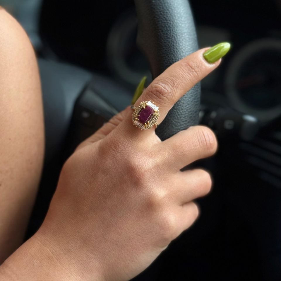 خاتم فضة روبي باجيت