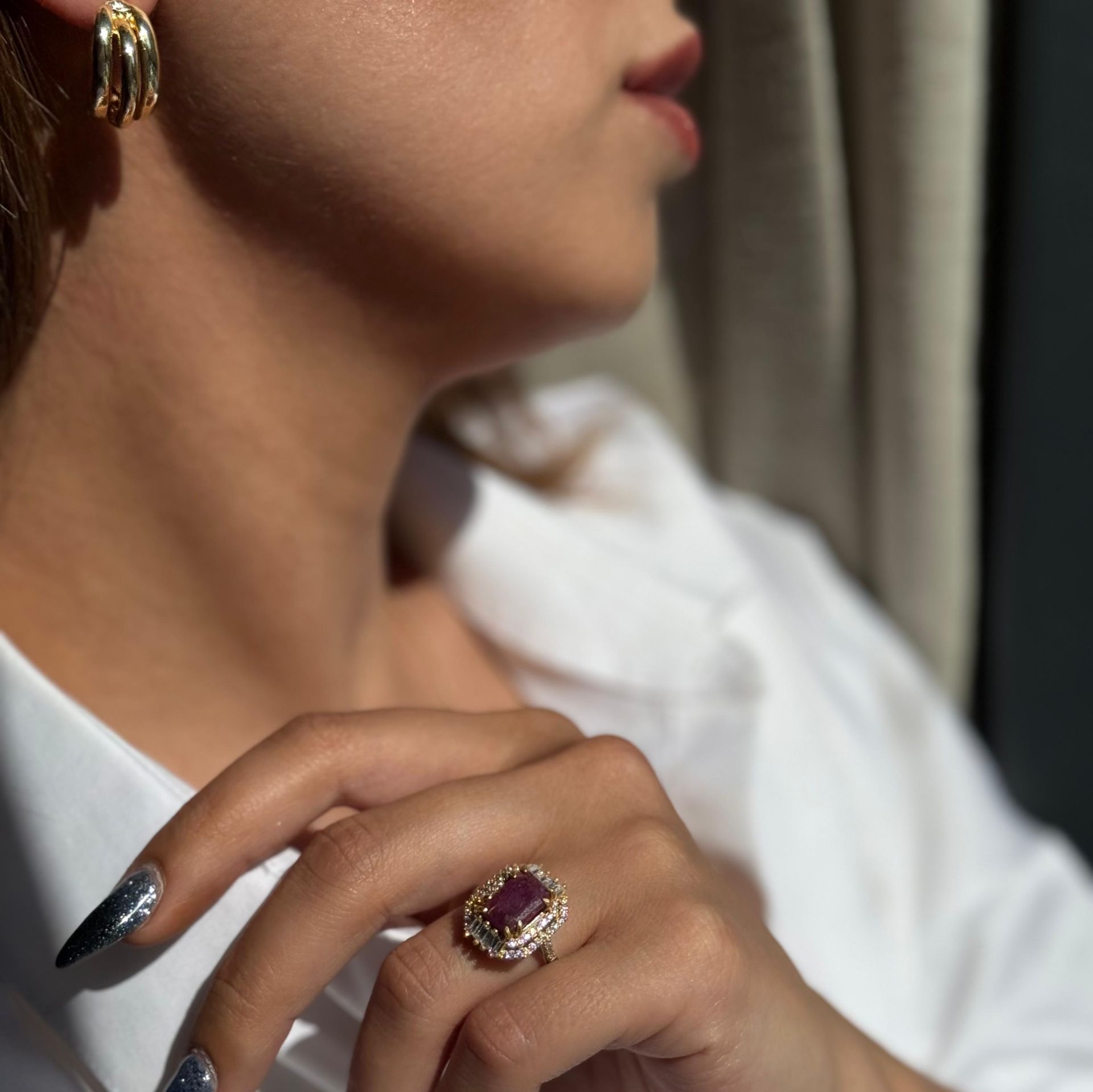 خاتم فضة روبي باجيت