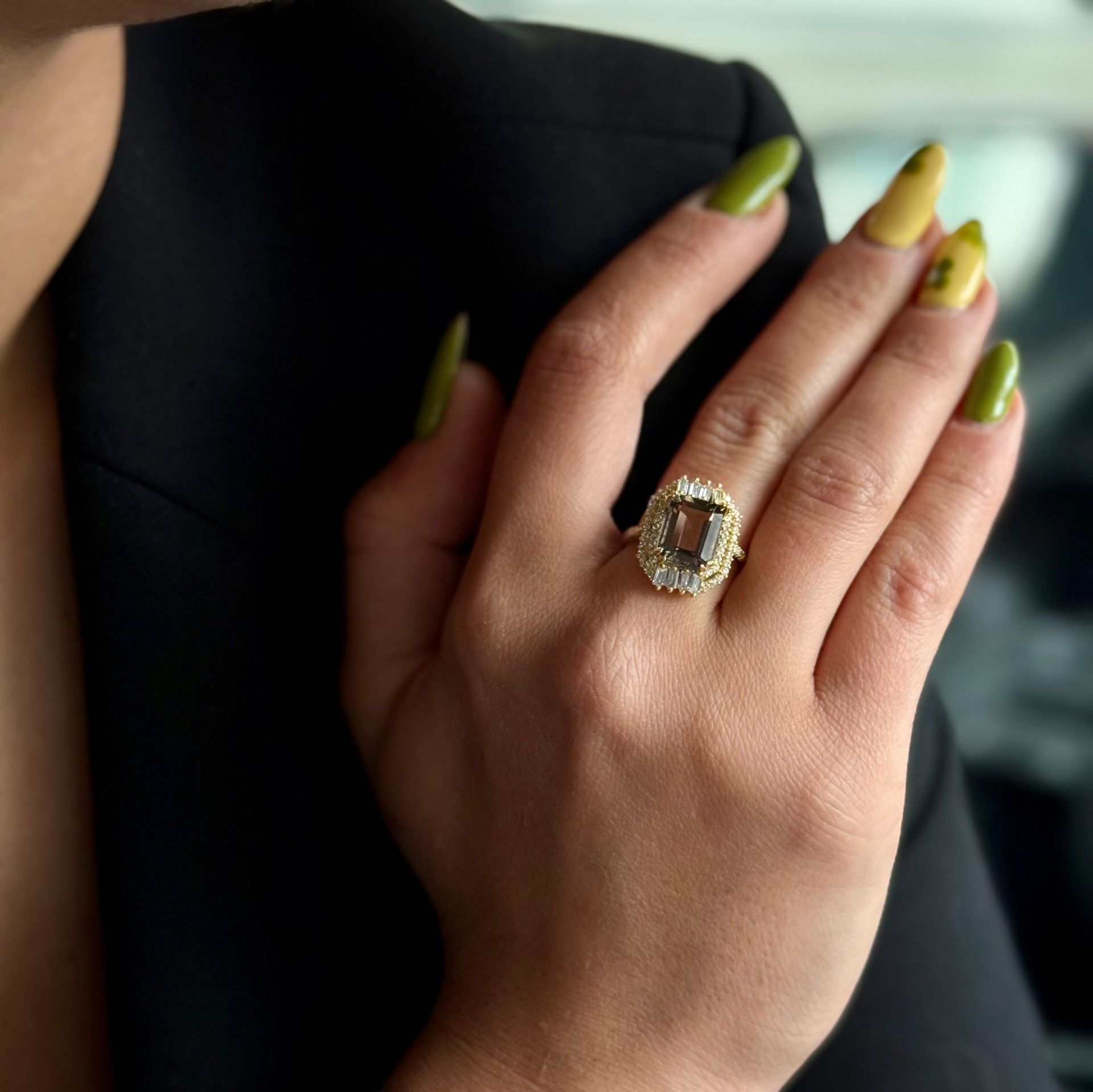 Garnet Baget Gümüş Yüzük