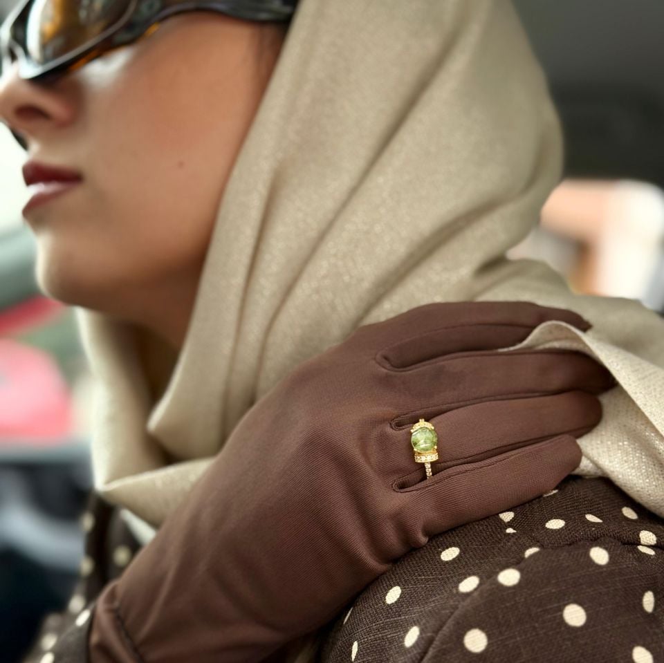 KYANITE GOLD PLATED SILVER RING