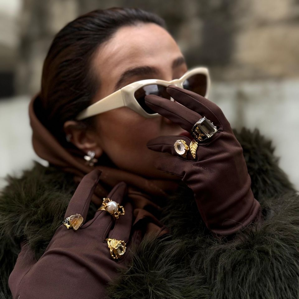 Dumanlı Kuvars Kedi Gümüş Yüzük