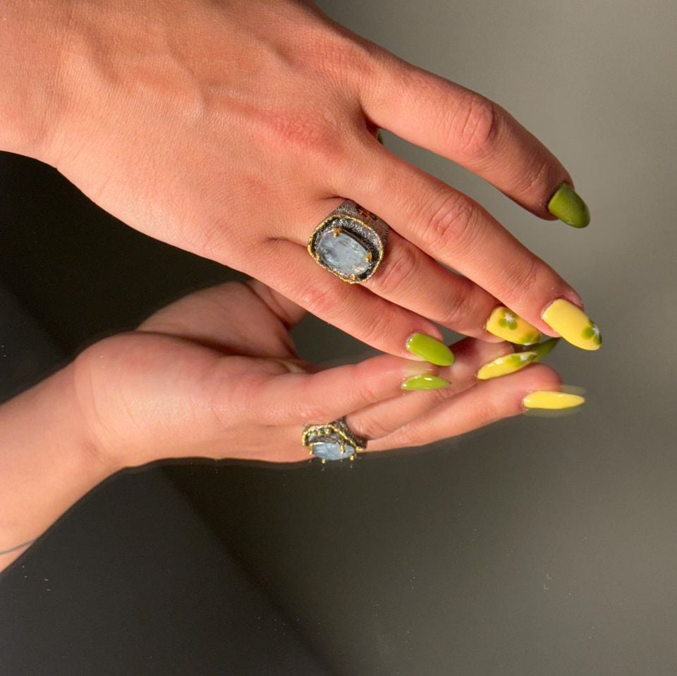 KYANITE STONE SILVER RING