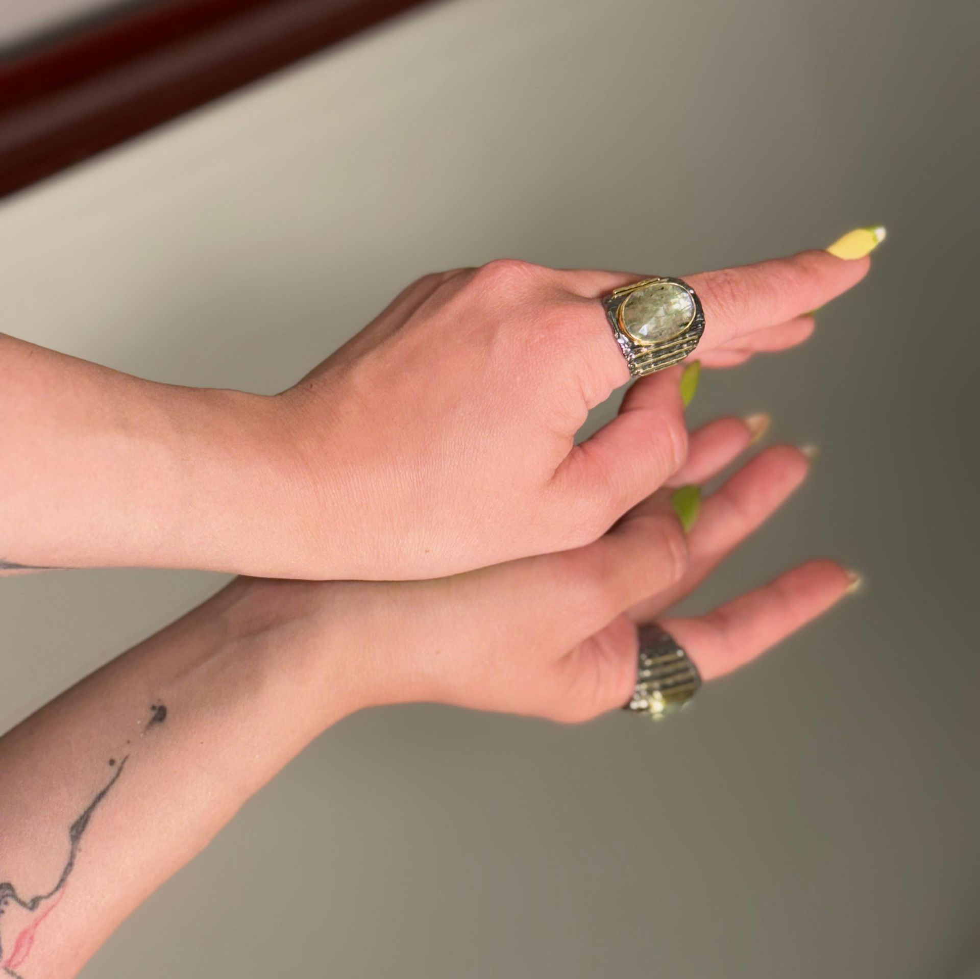 Kyanit Taşı Gümüş Yüzük