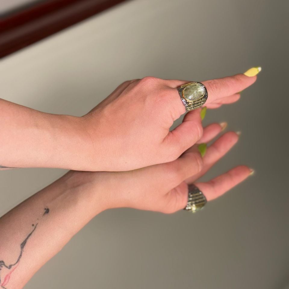 KYANITE STONE SILVER RING