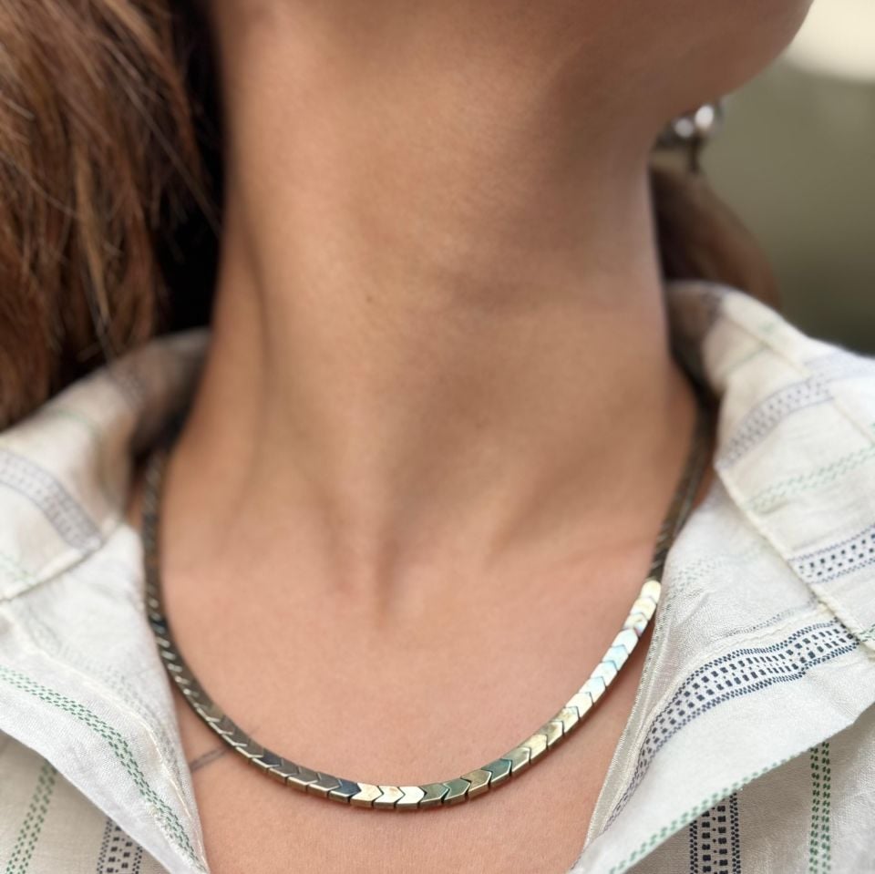 Hematit Gümüş Kolye