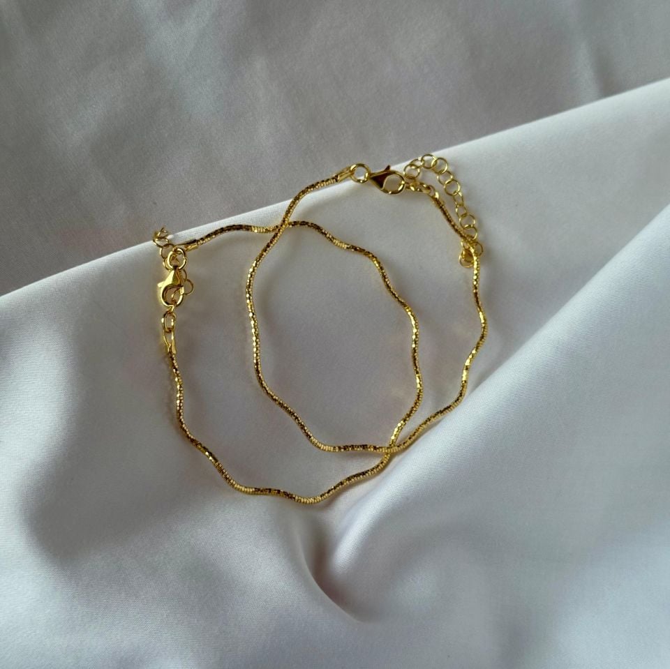 İtalyan Zig Zag Gümüş Bileklik