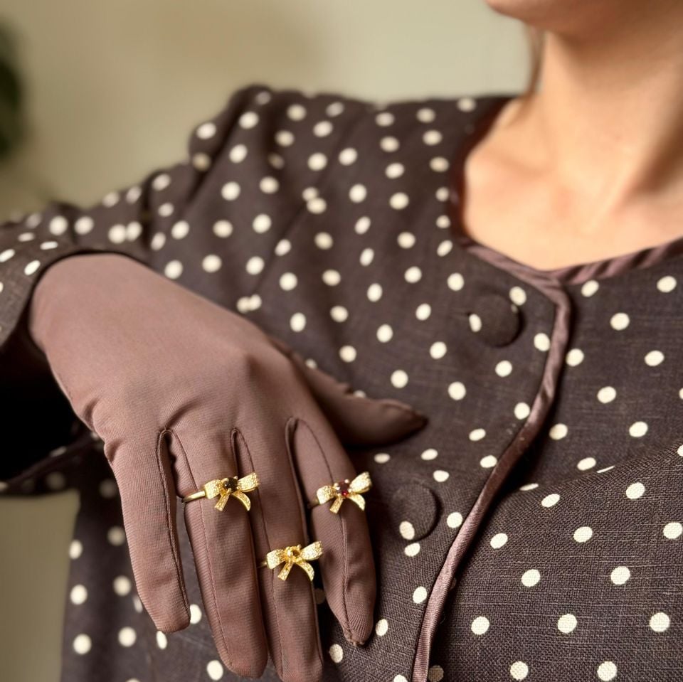 Fiyonk Kuvars Altın Kaplama Gümüş Yüzük